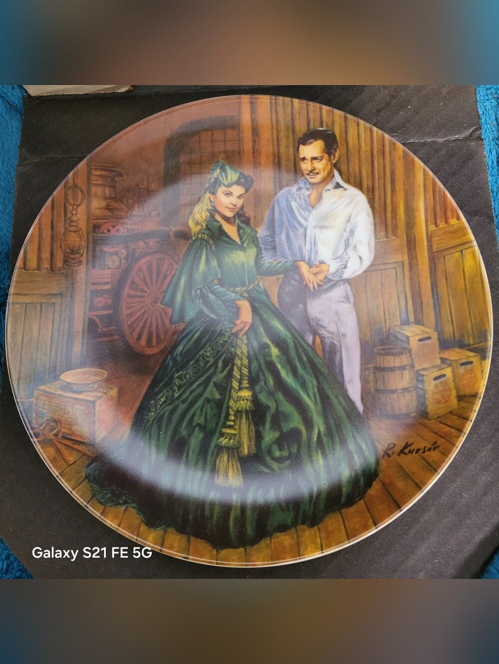 Scarlett's Green Dress From Gone With The Wind Collectible Plate NIB